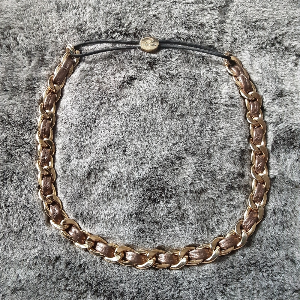 JUICY COUTURE LEATHER & CHAIN HEADBAND / HAIR BAND